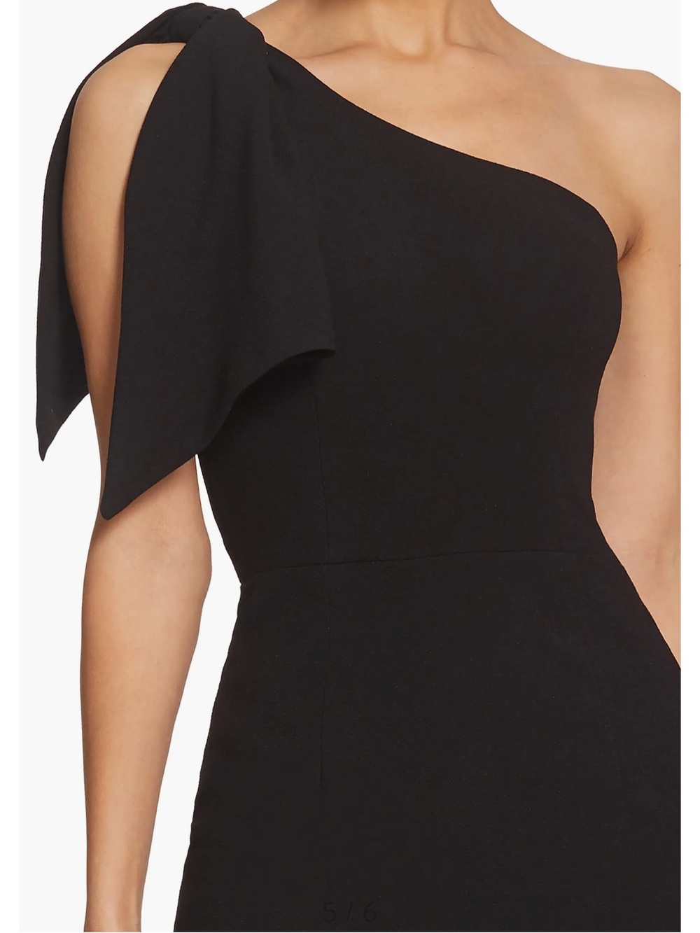 Dress the Population One-Shoulder Black Midi Dress - Picture 7 of 7